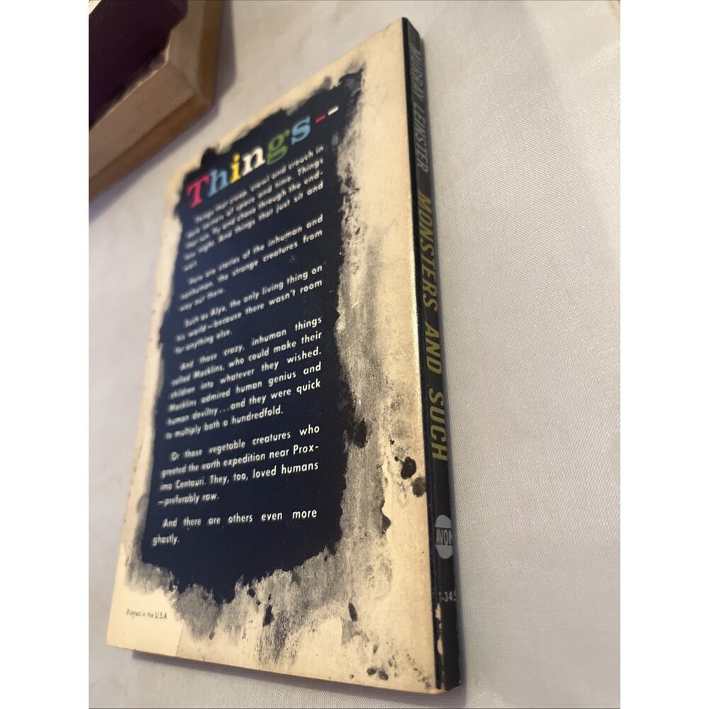 Monsters and Such by Murray Leinster 1959 Avon T-345 1st Printing Paperback - Picture 2 of 3